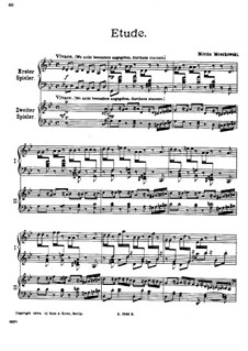 Etüde für zwei Klaviere, vierhändig: Etüde für zwei Klaviere, vierhändig by Moritz Moszkowski