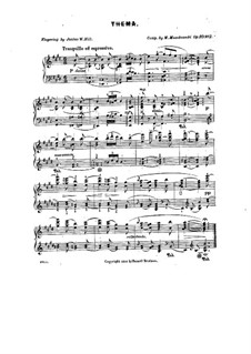 Skizzen. Vier kleine Stücke, Op.10: Nr.2 Thema by Moritz Moszkowski