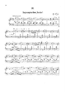Skizzen. Vier kleine Stücke, Op.10: Nr.4 Impromptu über 'Sachs' by Moritz Moszkowski