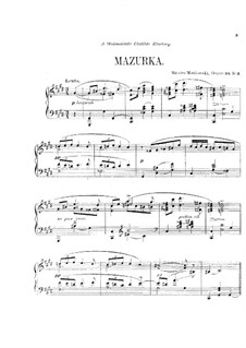 Drei Klavierstücke, Op.34: Nr.3 Mazurka by Moritz Moszkowski