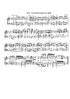 Die Verschweigung, K.518: Für Klavier by Wolfgang Amadeus Mozart