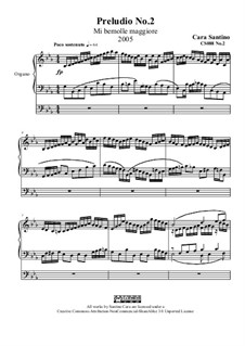 Prelude in e flat major for organ, CS088 No.2: Prelude in e flat major for organ by Santino Cara