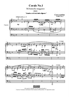 Choral in e flat major for organ, CS053 No.1: Choral in e flat major for organ by Santino Cara