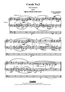 Choral in g minor for organ, CS053 No.2: Choral in g minor for organ by Santino Cara