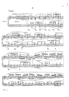 Sonate für Violine Nr.1 in g-Moll, BWV 1001: Movement II (Fuga), for piano by Johann Sebastian Bach