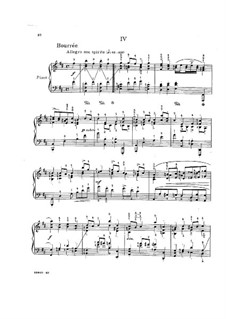 Partita für Violine Nr.1 in h-Moll, BWV 1002: Teil IV. Bearbeitung für Klavier by Johann Sebastian Bach