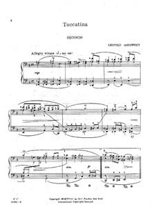 Miniaturen für Klavier, vierhändig: Toccatina by Leopold Godowsky