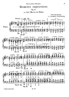 Momento Capriccioso, J.56 Op.12: Für Klavier by Carl Maria von Weber