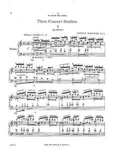 Drei Konzertetüden, Op.11: Etüde Nr.1 by Leopold Godowsky