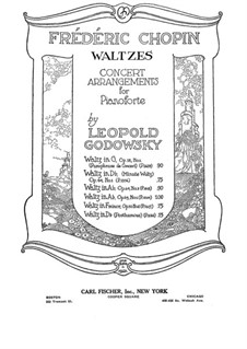 Walzer, Op. posth.70: Nr.2 in f-Moll. Version von Godowsky by Frédéric Chopin