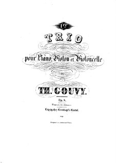 Klaviertrio Nr.1 in E-Dur, Op.8: Klaviertrio Nr.1 in E-Dur by Louis Théodore Gouvy