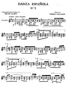 Tanz Nr.5: Für Gitarre by Enrique Granados