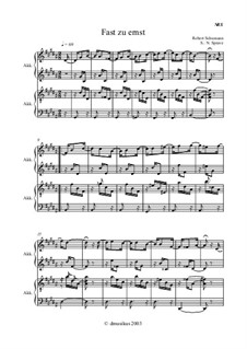 Nr.10 Fast zu ernst: Für Akkordeon (oder Knopfakkordeon) und Klavier by Robert Schumann