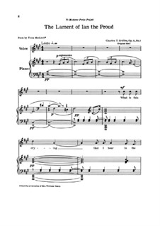 Drei Gedichte für Singstimme und Klavier, Op.11 No.1-3: Drei Gedichte für Singstimme und Klavier by Charles Tomlinson Griffes