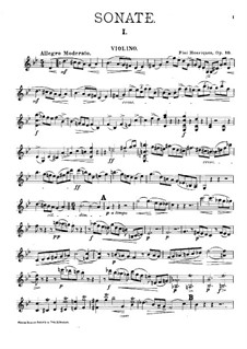 Sonate für Violine und Klavier, Op.10: Solostimme by Fini Henriques