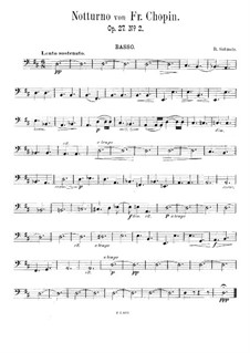 Nocturnen, Op.27: Nr.2, für Streichquintett – Kontrabassstimme by Frédéric Chopin