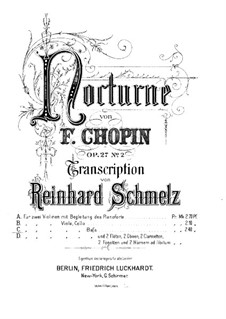 Nocturnen, Op.27: Nr.2, für Streichquintett – Bratschenstimme by Frédéric Chopin