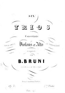 Sechs Trios für zwei Violinen und Bratsche, Op.2: Trios Nr.1-3 – Violinstimme I by Antonio Bartolomeo Bruni