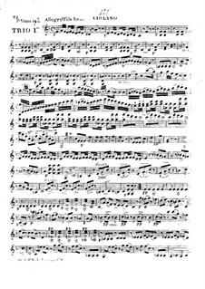 Sechs Trios für zwei Violinen und Bratsche, Op.2: Trios Nr.1-3 – Violinstimme II by Antonio Bartolomeo Bruni