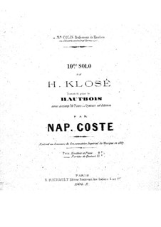 Solo Nr.10 für Klarinette und Klavier, Op.27: Version für Oboe und Klavier by Hyacinthe Eléonore Klosé