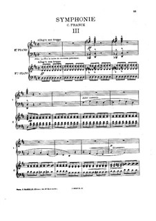 Sinfonie in d-Moll, Op.48: Teil III, für Klavier, vierhändig by César Franck