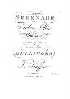 Serenade für Violine, Bratsche und Gitarre, Op.35: Serenade für Violine, Bratsche und Gitarre by Josef Küffner