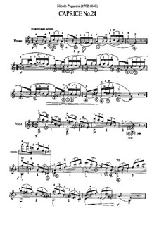 Vierundzwanzig Capricen, Op.1: Caprice Nr.24 by Niccolò Paganini