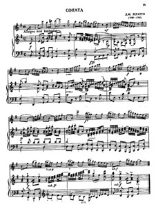 Sonate für Flöte und Klavier: Partitur by Giovanni Benedetto Platti
