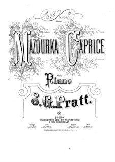 Mazurka-Caprice, Op.14: Mazurka-Caprice by Silas Gamaliel Pratt