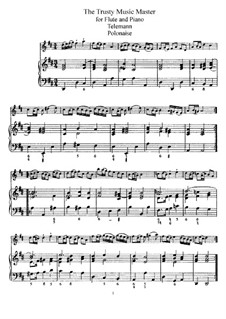 The Trusty Music Master for Flute and Piano: Partitur und Solostimme by Georg Philipp Telemann