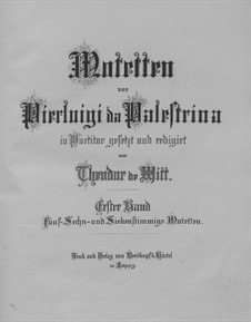Motetten: Buch I by Giovanni da Palestrina