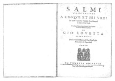 Salmi concertati con motetti et alcune canzoni, Op.1: Salmi concertati con motetti et alcune canzoni by Giovanni Rovetta