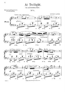 Aus des Lebens Mai, Op.292: Nr.5 Im Dämmerlicht by Gustav Lange