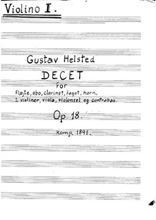 Dezett, Op.18: Dezett by Gustav Helsted