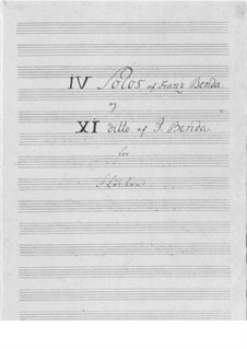 Vier Sonaten für Flöte und Basso Continuo: Vier Sonaten für Flöte und Basso Continuo by Franz Benda