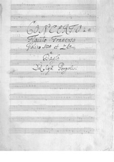 Flötenkonzert in G-Dur: Stimmen by Giovanni Battista Pergolesi