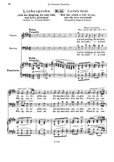Drei Lieder für zwei Stimmen, Op.6: Nr.1 Liebesprobe by Peter Cornelius