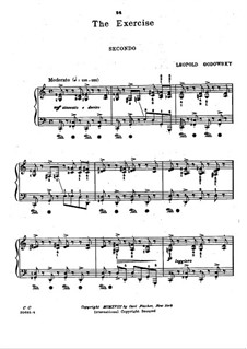 Miniaturen für Klavier, vierhändig: Die Übung by Leopold Godowsky