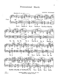 Miniaturen für Klavier, vierhändig: Processional March. Version for piano by Leopold Godowsky