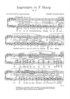 Impromptu Nr.2 in fis-Moll, Op.36: Für Klavier (edited by L. Godowsky) by Frédéric Chopin