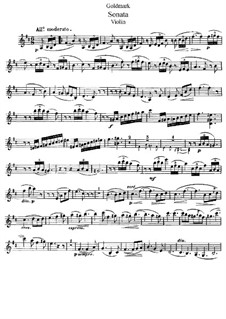 Sonate für Violine und Klavier, Op.25: Solostimme by Karl Goldmark