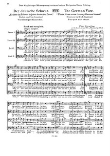Drei Männerchöre, Op.12: Nr.3 Der deutsche Schwur by Peter Cornelius