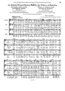 Drei Psalmlieder, Op.13: Nr.2 An Babels Waterflüssen by Peter Cornelius