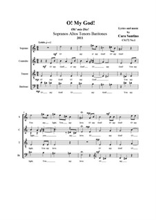O! my God! SATBr a cappella, CS172 No.1: O! my God! SATBr a cappella by Santino Cara