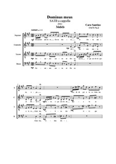 Dominus meus, Motet for SATB a cappella, CS172 No.2: Dominus meus, Motet for SATB a cappella by Santino Cara