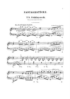 Fantasiestücke nach Liedern von R. Shumann, Op.124: Nr.9 Frühlingsnacht by Gustav Lange