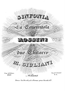 La Cenerentola: Ouvertüre, für zwei Gitarren by Gioacchino Rossini