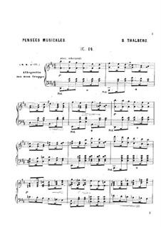 Pensées musicales. Twenty-Four Pieces, Op.75: No.14-24 by Sigismond Thalberg