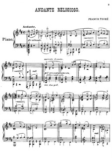 Andante Religioso, Op.70: Für Klavier by Francis Thomé