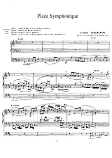 Sinfonisches Stück für Orgel, Op.16: Sinfonisches Stück für Orgel by Charles Tournemire